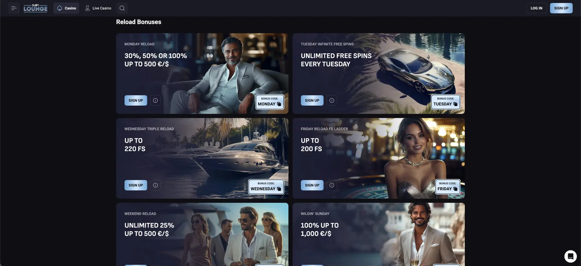 Slotlounge reload bonuses